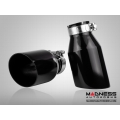 FIAT 500 Custom Gloss Black Exhaust Tips by MADNESS (2) - Gloss Black -  2.5" ID